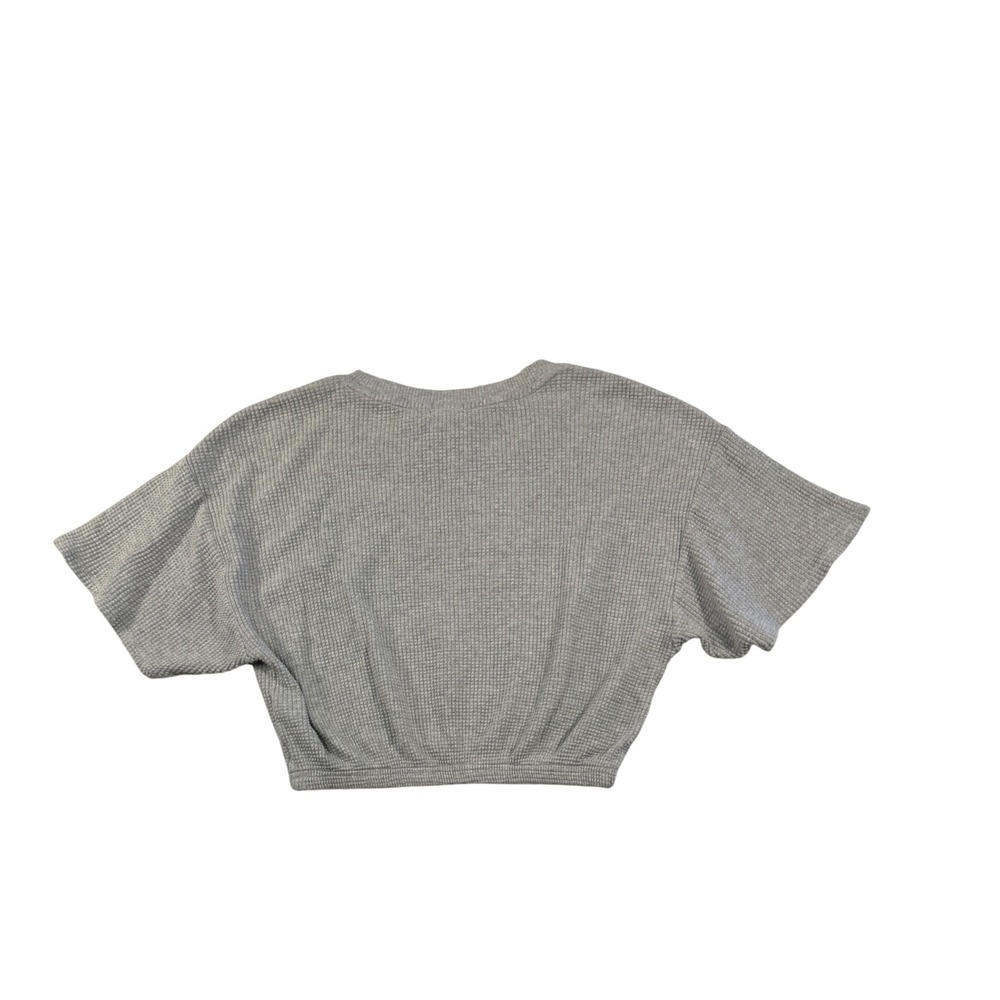 OFFLINE by Aerie Women Gray Waffle Knit Cropped T-Shirt XS 0422-1161 - Picture 3 of 8